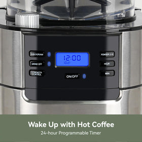 Gevi programmable timer display for convenient pre-set wake-up coffee