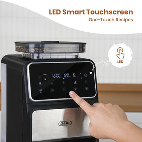 Gevi large touchscreen interface simplifying brew settings