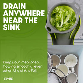 Gevoli over-sink edge fit demonstrates universal compatibility with many sinks.