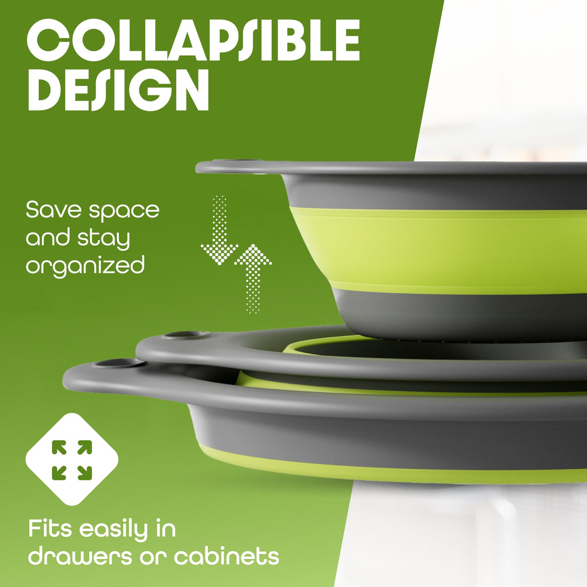 Gevoli draining tray with grooved design for safe drainage and no splashes.