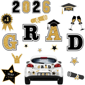 Geyee 2026 graduation magnets set on a car for a celebratory look