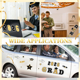 Geyee graduation magnets displayed on garage doors or refrigerators