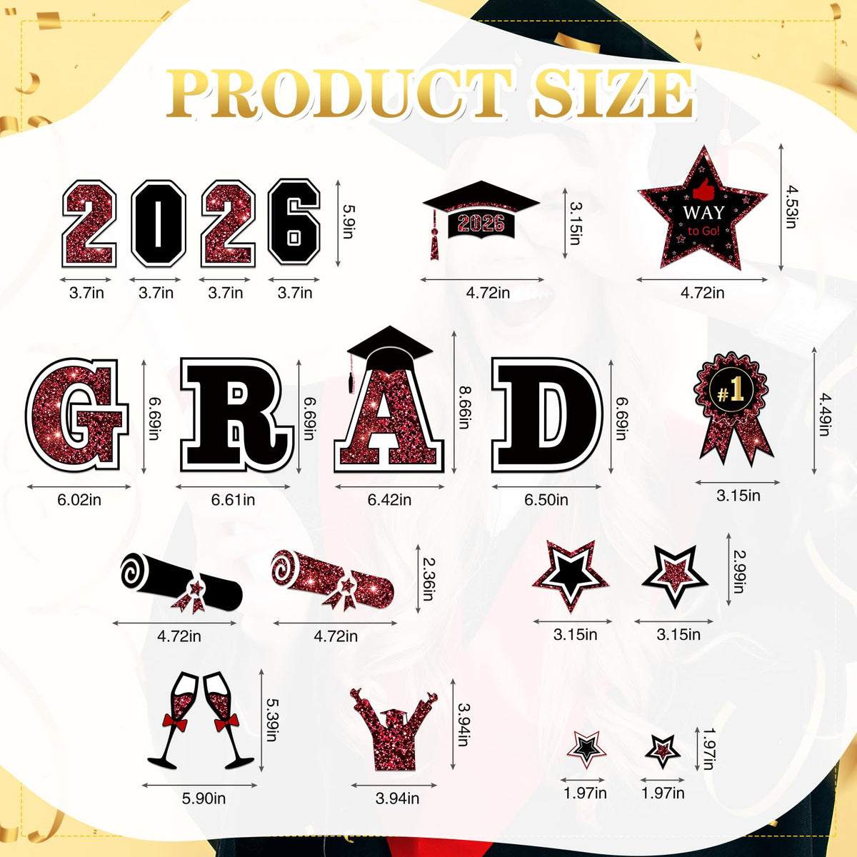 Geyee reflective film magnets increase visibility for outdoor graduation displays.