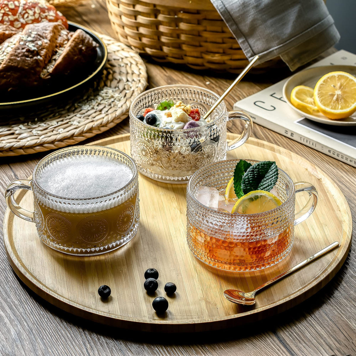 Gezzeny spoons included with mug set for convenient stirring