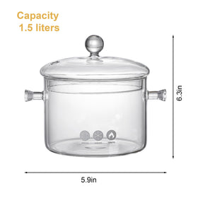 GFZYHEBEI borosilicate glass cookware on stove highlights safe heat handling.