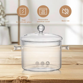 GFZYHEBEI easy-grip handle helps lift hot glass cookware safely.