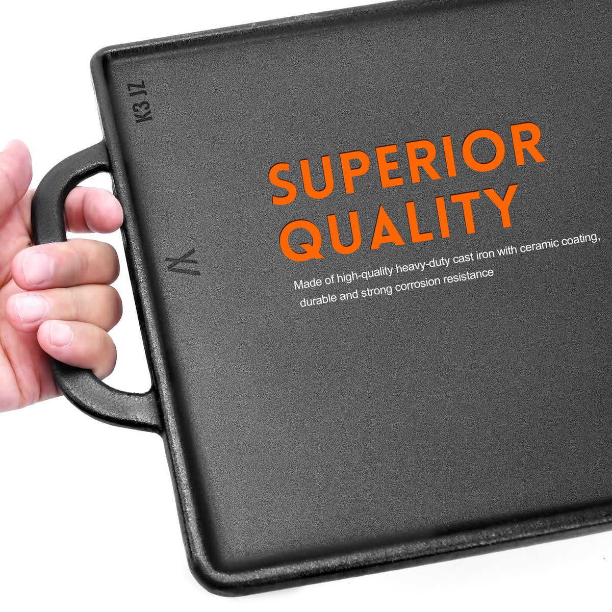 GGC griddle delivers even heat distribution across both sides for consistent cooking.
