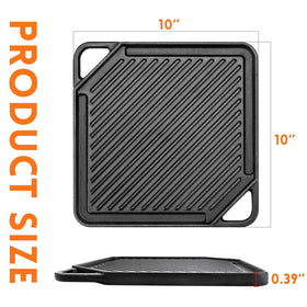 GGC griddle ribbed side sears steaks with grill marks for flavorful results.