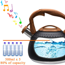 GGC tea kettle button-controlled spout offers easy flow control during brews.