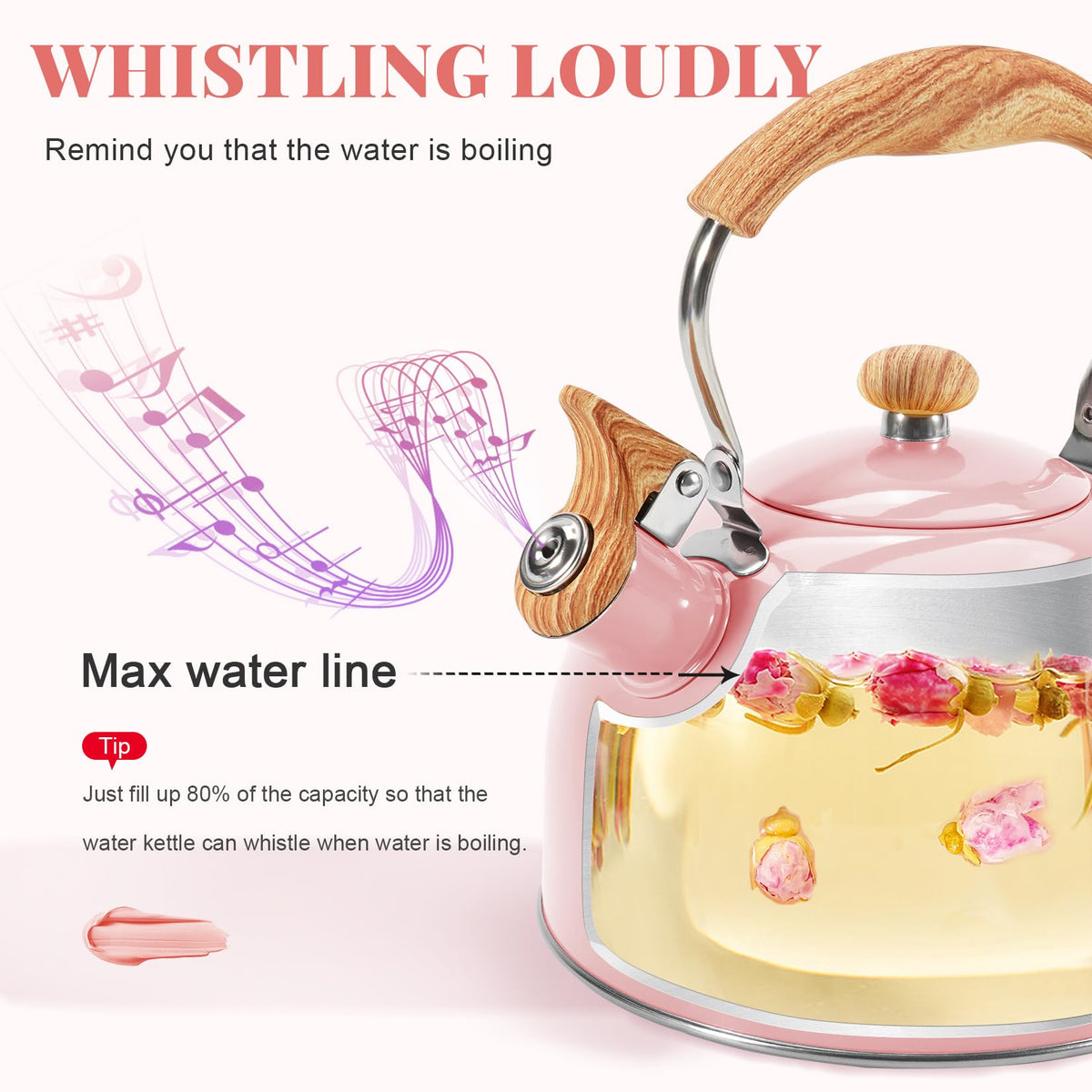 GGC foldable-handed kettle shown for easy filling and compact storage.