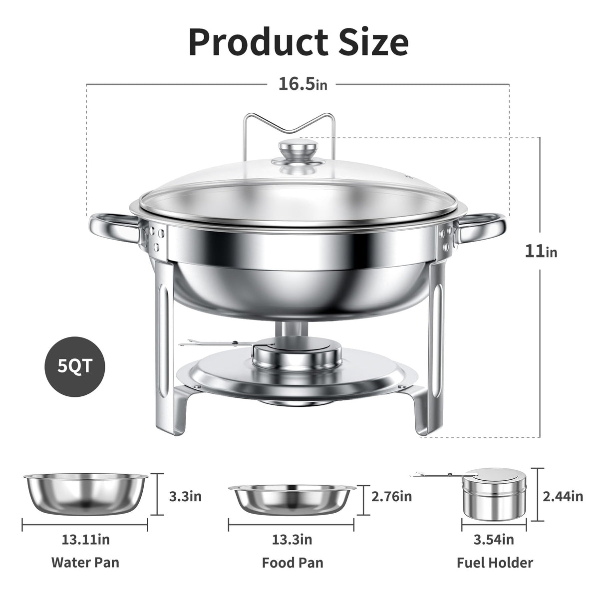 GGIU chafing dishes professional catering use for hotels, weddings, and events.