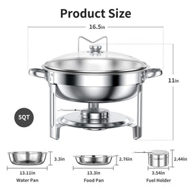 GGIU chafing dishes professional catering use for hotels, weddings, and events.