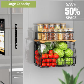 GGIU fridge organizer with guardrail doubles as extra shelf for spices
