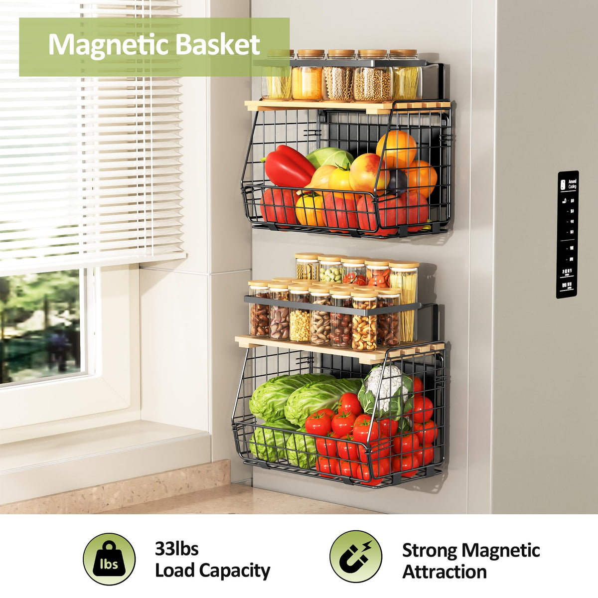 GGIU heavy magnet shelf adheres firmly to metal surfaces for stable storage