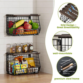 GGIU kitchen-counter-storage-basket versatile countertop use