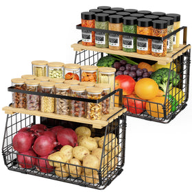 GGIU magnetic shelf fridge lid 2-pack securely holds produce and condiments