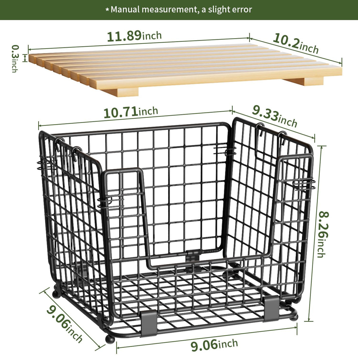Non-slip feet ensure stable placement on countertops or shelves
