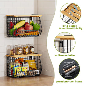 GGIU wire fruit basket for onions storage maintains pantry neat and accessible.