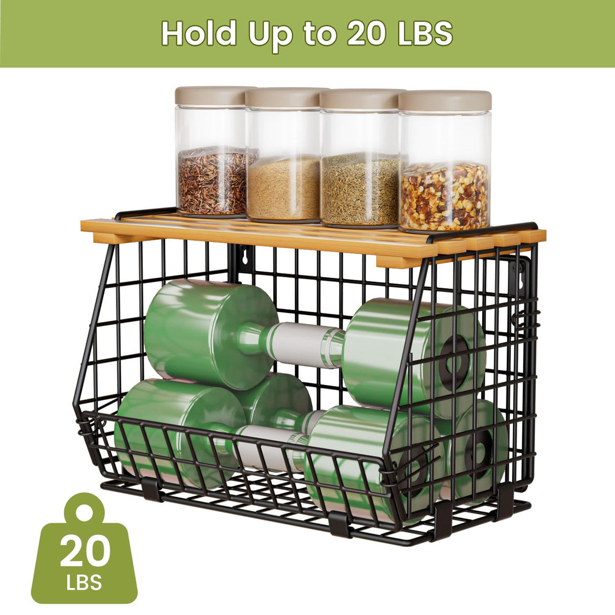 GGIU wire fruit basket sturdy carbon steel construction ensures durable kitchen organization.