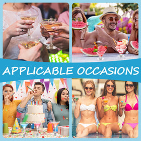 GGOLDMER poolside-use plastic martini glasses for outdoor entertaining