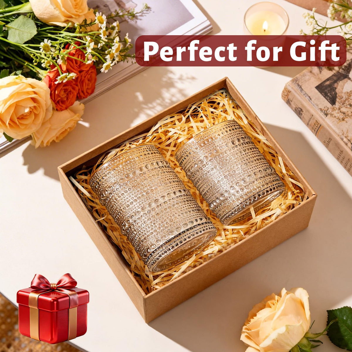 GGOLDMER Hobnail set gift-pack, ready for housewarmings and weddings.