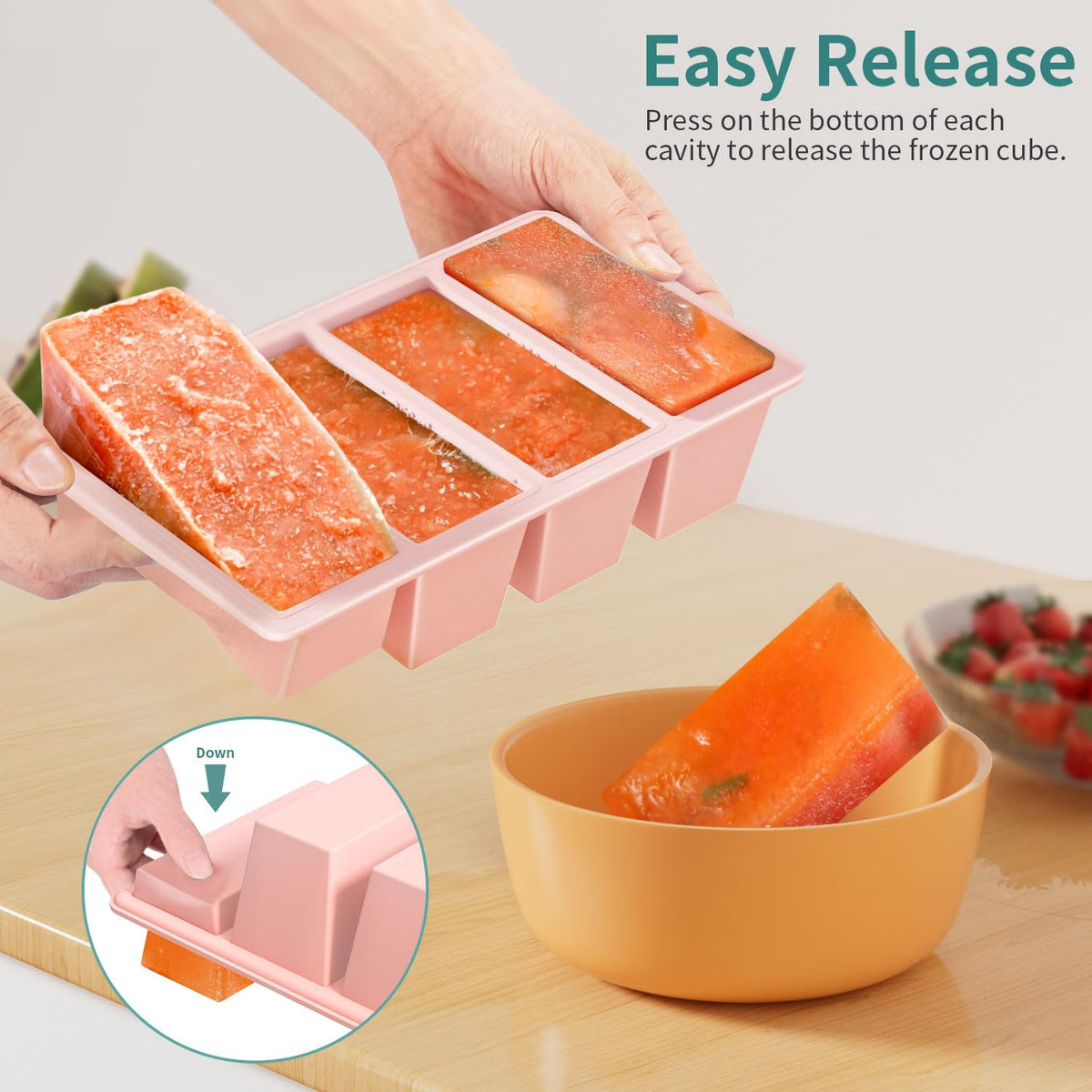 GGOW filling-soup-cubes demonstrates easy portioning for batch cooking and quick reheating