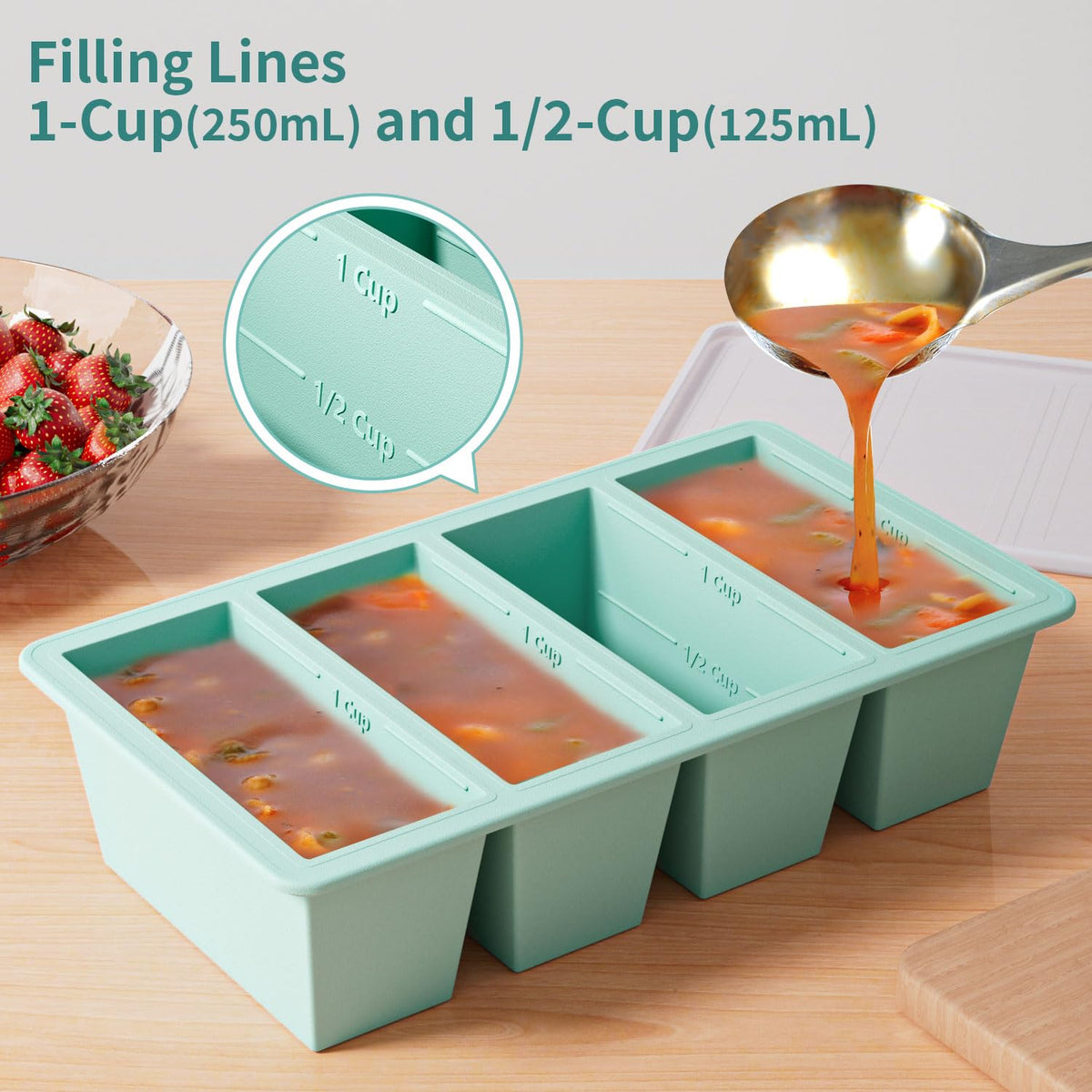 GGOW freezer tray is dishwasher-safe and easy to clean