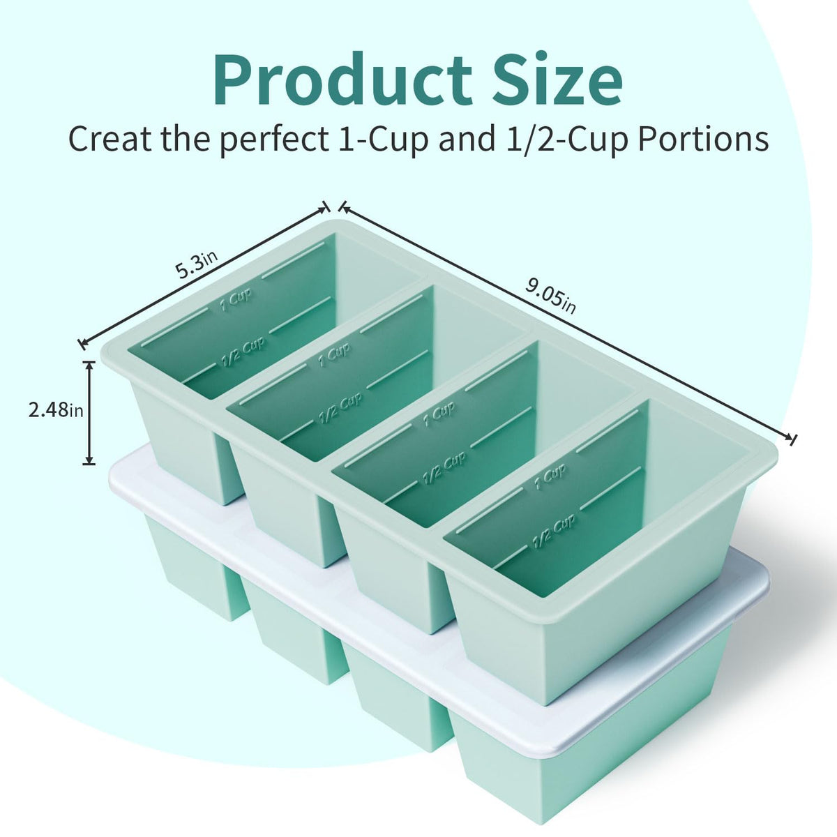 GGOW freezer tray lid securely fits to prevent spills