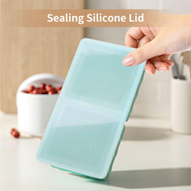 GGOW two-cup ice cube trays freeze soups, sauces, and leftovers.