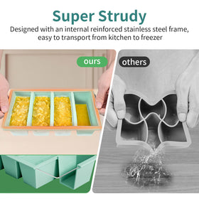 GGOW freezer tray with reinforced stainless-steel frame for stability