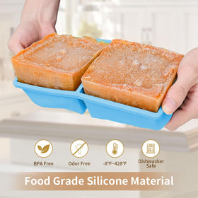 GGOW tray features steel reinforced edges for durable freezer use.