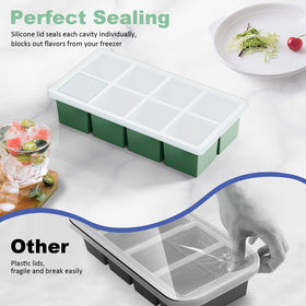 GGOW lid-sealed ice cube tray keeps ice fresh and odor-free