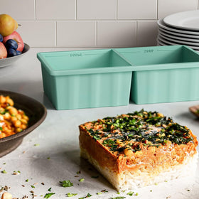 GGOW silicone freezer tray two compartments simplify portion control for meals.