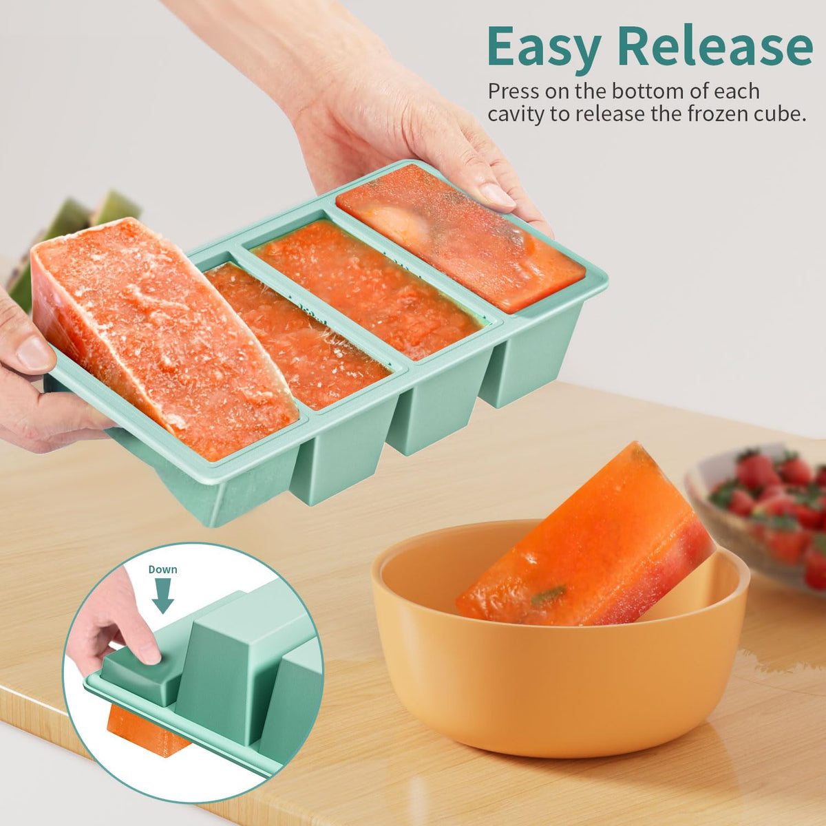 GGOW silicone freezer tray 250ml portion for broth and sauces