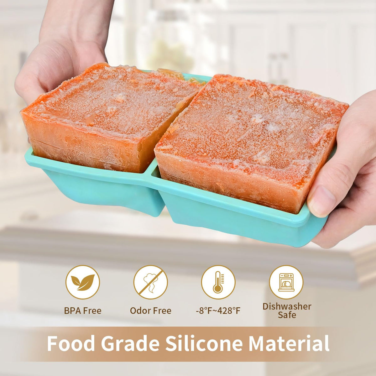 GGOW tray displays 1-cup and 2-cup fill lines for precise portions