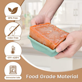 GGOW silicone freezer tray meal prep lid, precise portions for quick lunches.