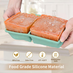 GGOW silicone tray non-stick surface makes frozen cubes easy to pop out.