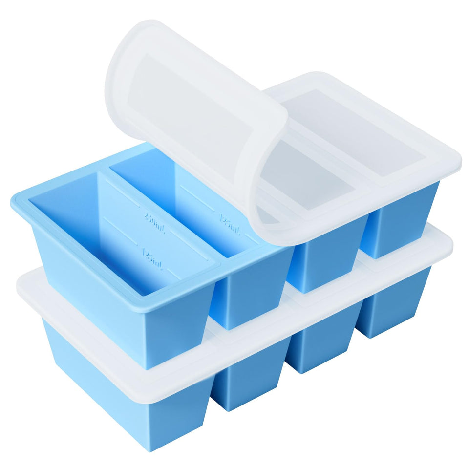 GGOW silicone freezer tray with 125 ml and 250 ml portions for precise freezing.