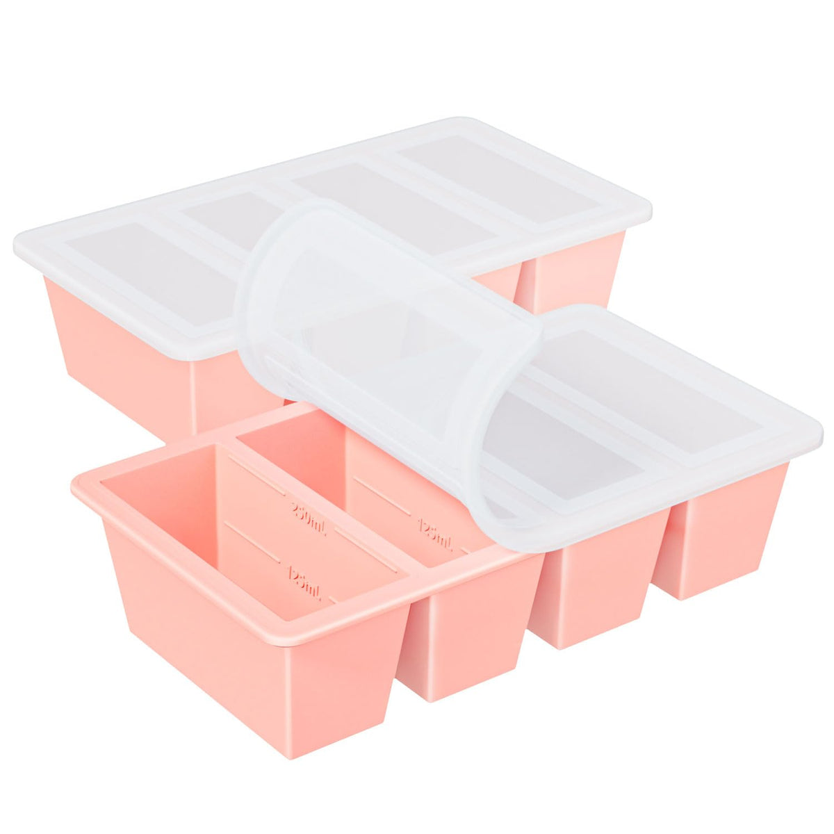 GGOW silicone freezing tray with lid for spill-free, portioned 125 mL and 250 mL servings