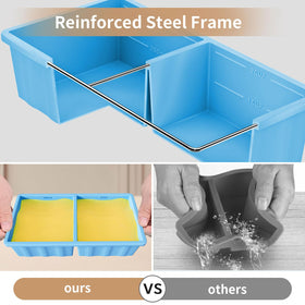 GGOW stackable trays with lid save freezer space.