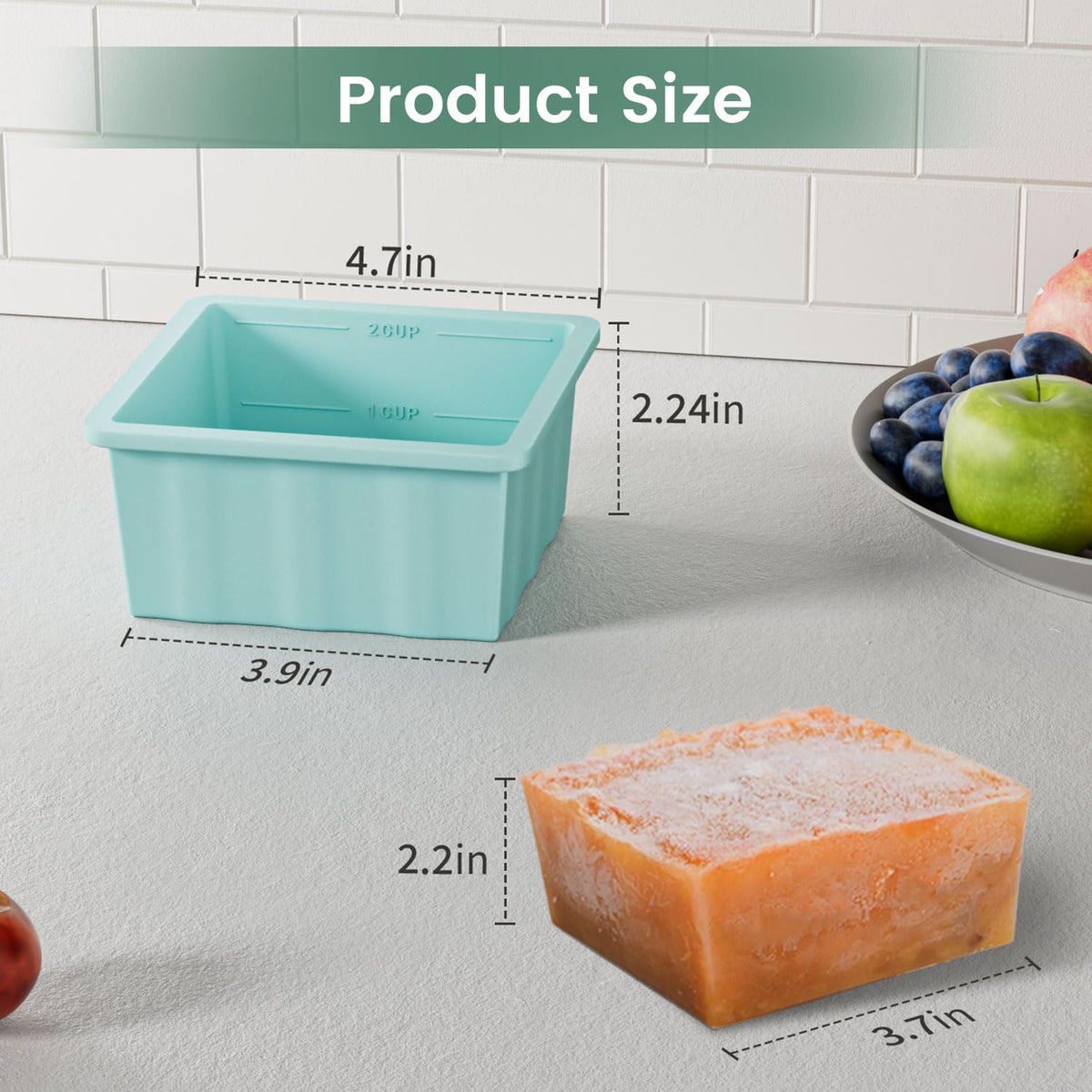 Stackable GGOW trays save freezer space and keep contents organized.