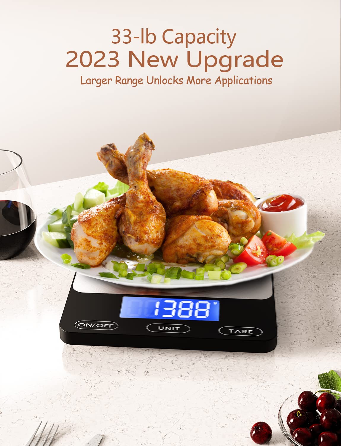 GGQ Food Scale auto-off helps conserve battery life during meal prep.
