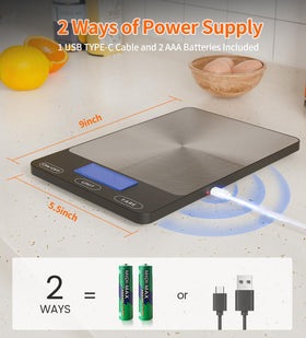 GGQ scale switches to Type-C charging for convenient power.
