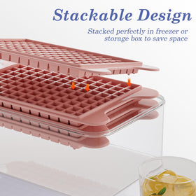 GGUW mini ice trays stack neatly, saving freezer space while keeping ice ready