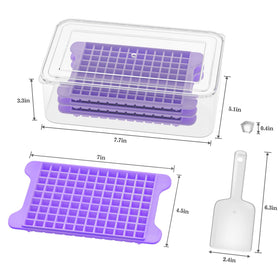 GGUW mini ice tray demonstrates 108-cube capacity for drinks