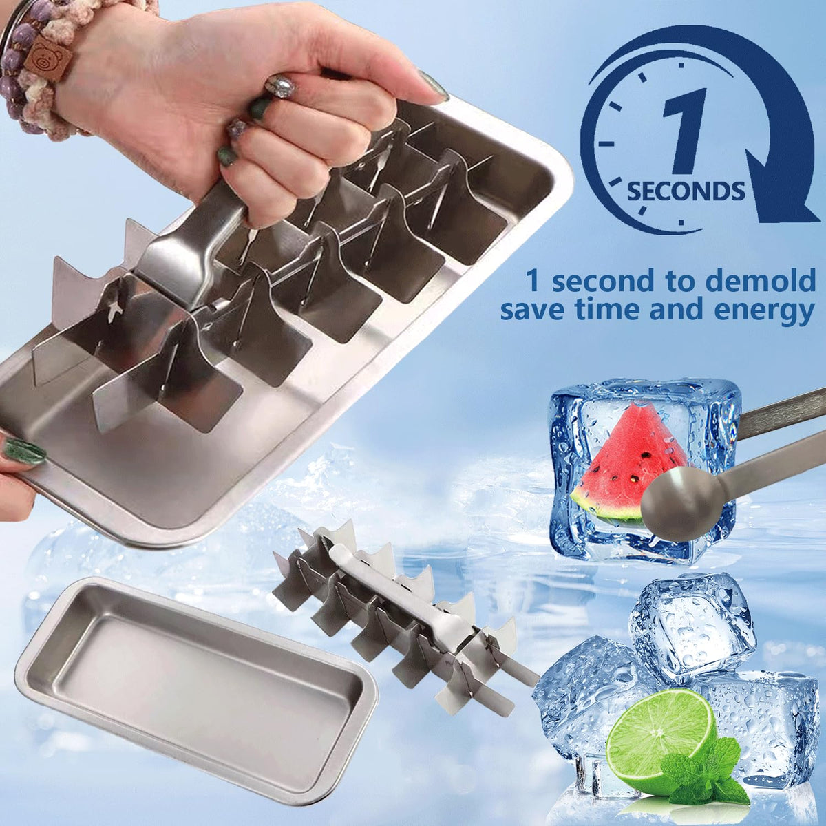 GHAHILI dishwasher-safe ice tray stays hygienic and easy to clean.