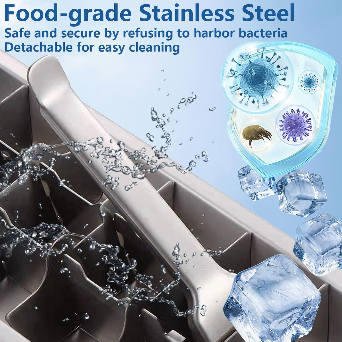 GHAHILI multi-use ice tray supports frozen sauces, herbs, and portioning.
