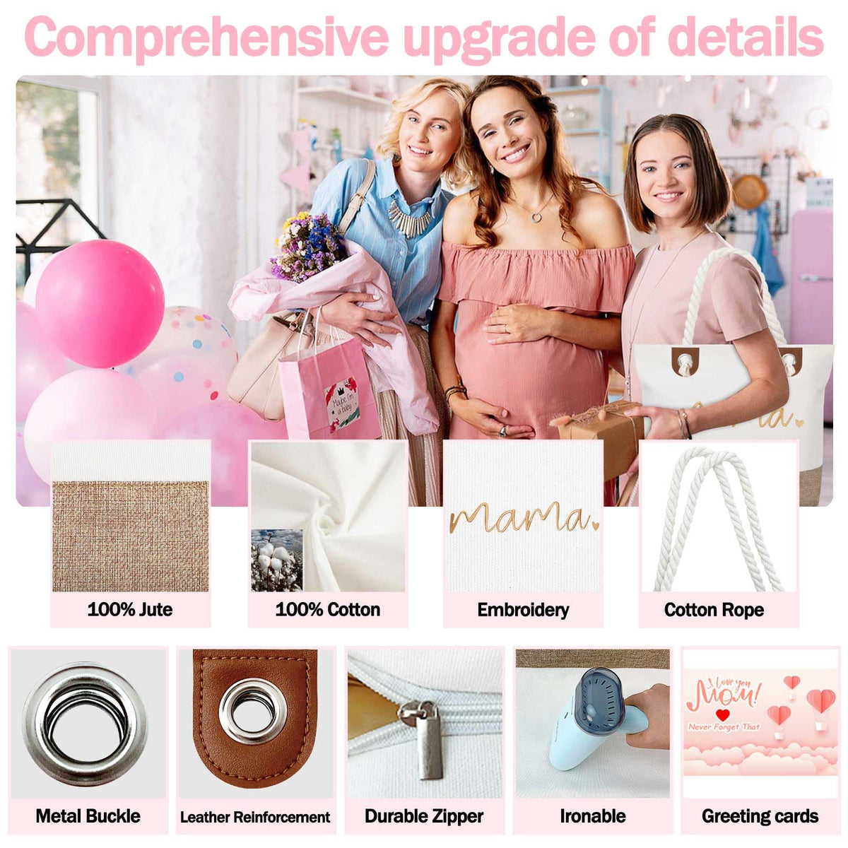 GhvyenntteS Mama Bag top zipper closure keeps items secure