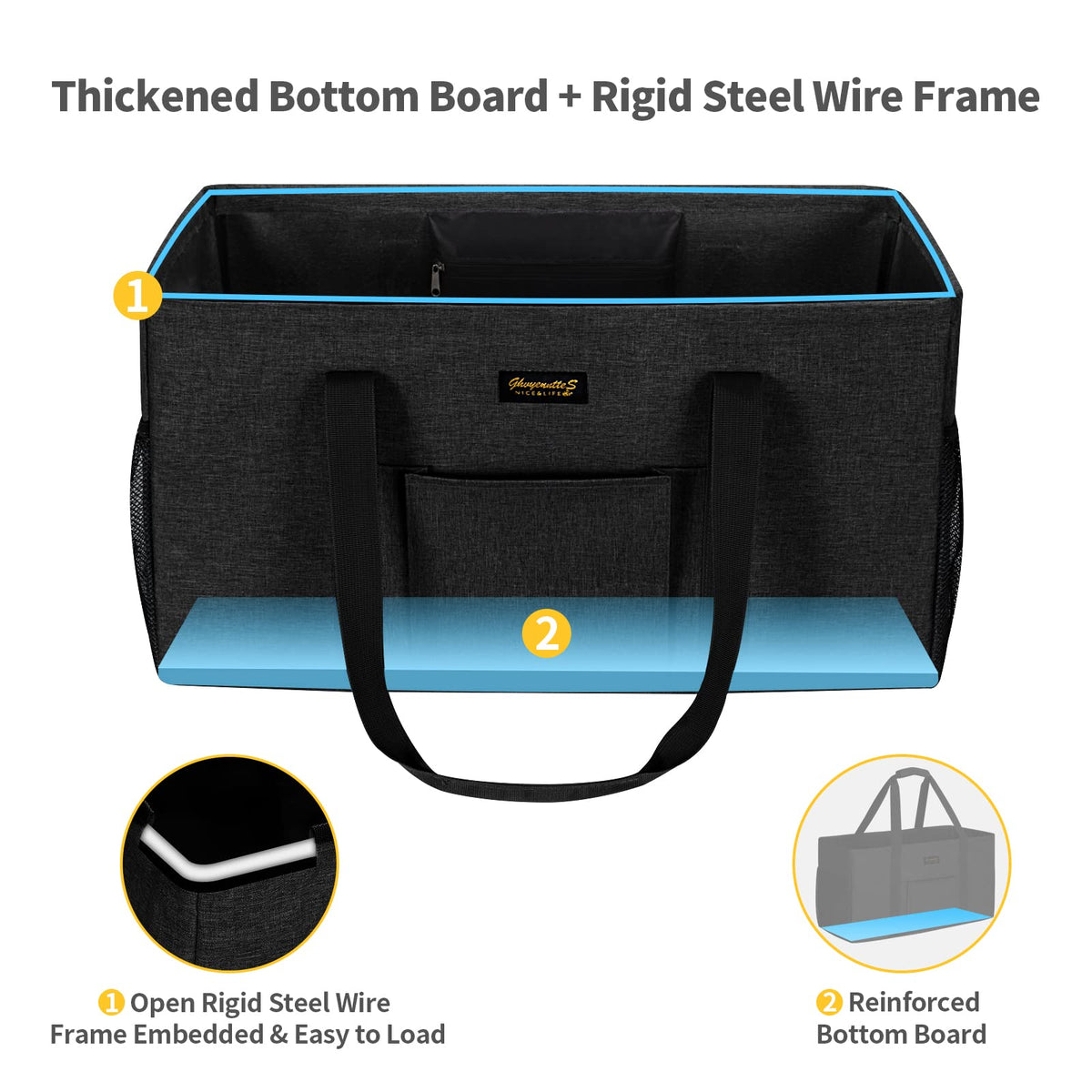 GhvyenntteS reinforced bottom supports heavy groceries with stability