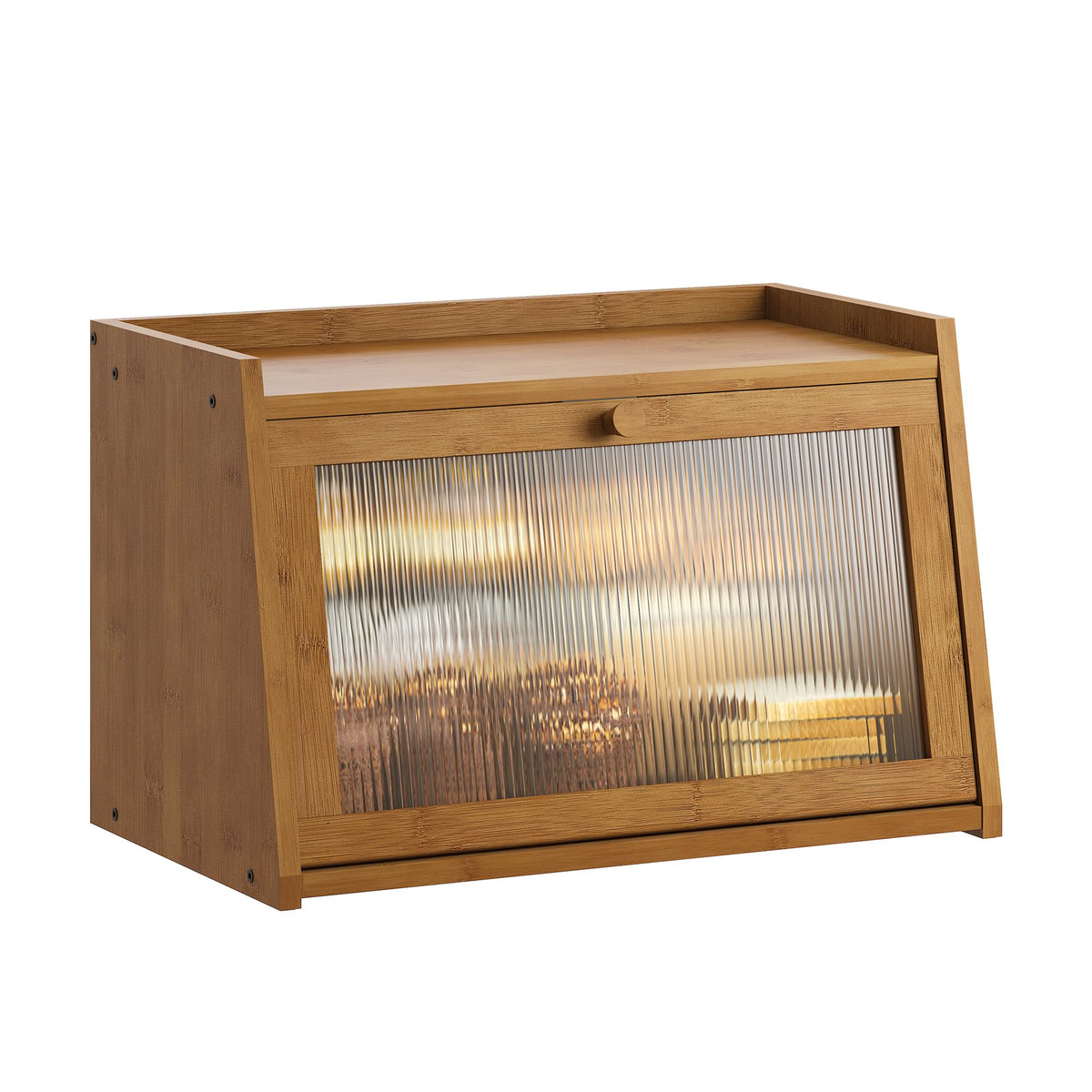 GHWIE large bread box front view with coffee finish for organized counter space.